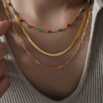 Load image into Gallery viewer, MULTICOLOR ΑΤΣΑΛΙΝΟ ΚΟΛΙΕ BESCL0170