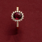 Load image into Gallery viewer, RED STONE ΑΣΗΜΕΝΙΟ ΔΑΧΤΥΛΙΔΙ ΜΕ ΡΟΥΜΠΙΝΙ BESCR0033