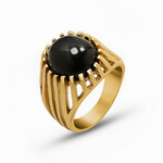 Load image into Gallery viewer, ONYX ΑΤΣΑΛΙΝΟ ΔΑΧΤΥΛΙΔΙ ΜΕ ΜΑΥΡΟ ΟΝΥΧΑ BESCR0020