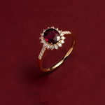 Load image into Gallery viewer, RED STONE ΑΣΗΜΕΝΙΟ ΔΑΧΤΥΛΙΔΙ ΜΕ ΡΟΥΜΠΙΝΙ BESCR0033