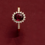 Load image into Gallery viewer, RED STONE ΑΣΗΜΕΝΙΟ ΔΑΧΤΥΛΙΔΙ ΜΕ ΡΟΥΜΠΙΝΙ BESCR0033