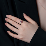 Load image into Gallery viewer, RED STONE ΑΣΗΜΕΝΙΟ ΔΑΧΤΥΛΙΔΙ ΜΕ ΡΟΥΜΠΙΝΙ BESCR0033