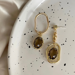 Load image into Gallery viewer, OLIVE ΣΚΟΥΛΑΡΙΚΙΑ ΟΡΕΙΧΑΛΚΟΥ ΜΕ ΚΡΥΣΤΑΛΛΑ BESCE0102