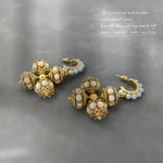 Load image into Gallery viewer, PEARL CROSS ΣΚΟΥΛΑΡΙΚΙΑ ΟΡΕΙΧΑΛΚΟΥ BESCE0207