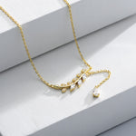 Load image into Gallery viewer, ZIRCONIUM LEAF ΑΣΗΜΕΝΙΟ ΚΟΛΙΕ BESCL0080