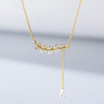 Load image into Gallery viewer, ZIRCONIUM LEAF ΑΣΗΜΕΝΙΟ ΚΟΛΙΕ BESCL0080