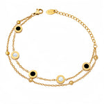 Load image into Gallery viewer, BLACK WHITE ΑΤΣΑΛΙΝΟ ΒΡΑΧΙΟΛΙ ΧΕΡΙΟΥ BESCH0025