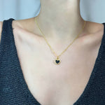 Load image into Gallery viewer, BLACK AND WHITE HEART ΑΣΗΜΕΝΙΟ ΚΟΛΙΕ BESCL0156