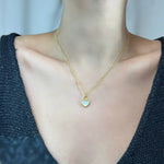 Load image into Gallery viewer, BLACK AND WHITE HEART ΑΣΗΜΕΝΙΟ ΚΟΛΙΕ BESCL0156