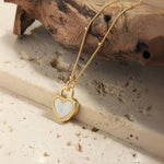 Load image into Gallery viewer, BLACK AND WHITE HEART ΑΣΗΜΕΝΙΟ ΚΟΛΙΕ BESCL0156