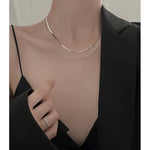 Load image into Gallery viewer, SILK ΑΣΗΜΕΝΙΟ ΔΙΠΛΟ ΚΟΛΙΕ BESCL0101