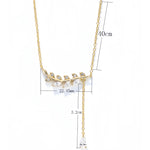 Load image into Gallery viewer, ZIRCONIUM LEAF ΑΣΗΜΕΝΙΟ ΚΟΛΙΕ BESCL0080