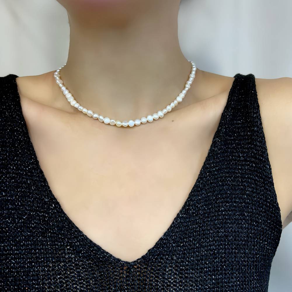 ONLY PEARLS ΑΣΗΜΕΝΙΟ ΚΟΛΙΕ BESCL0133