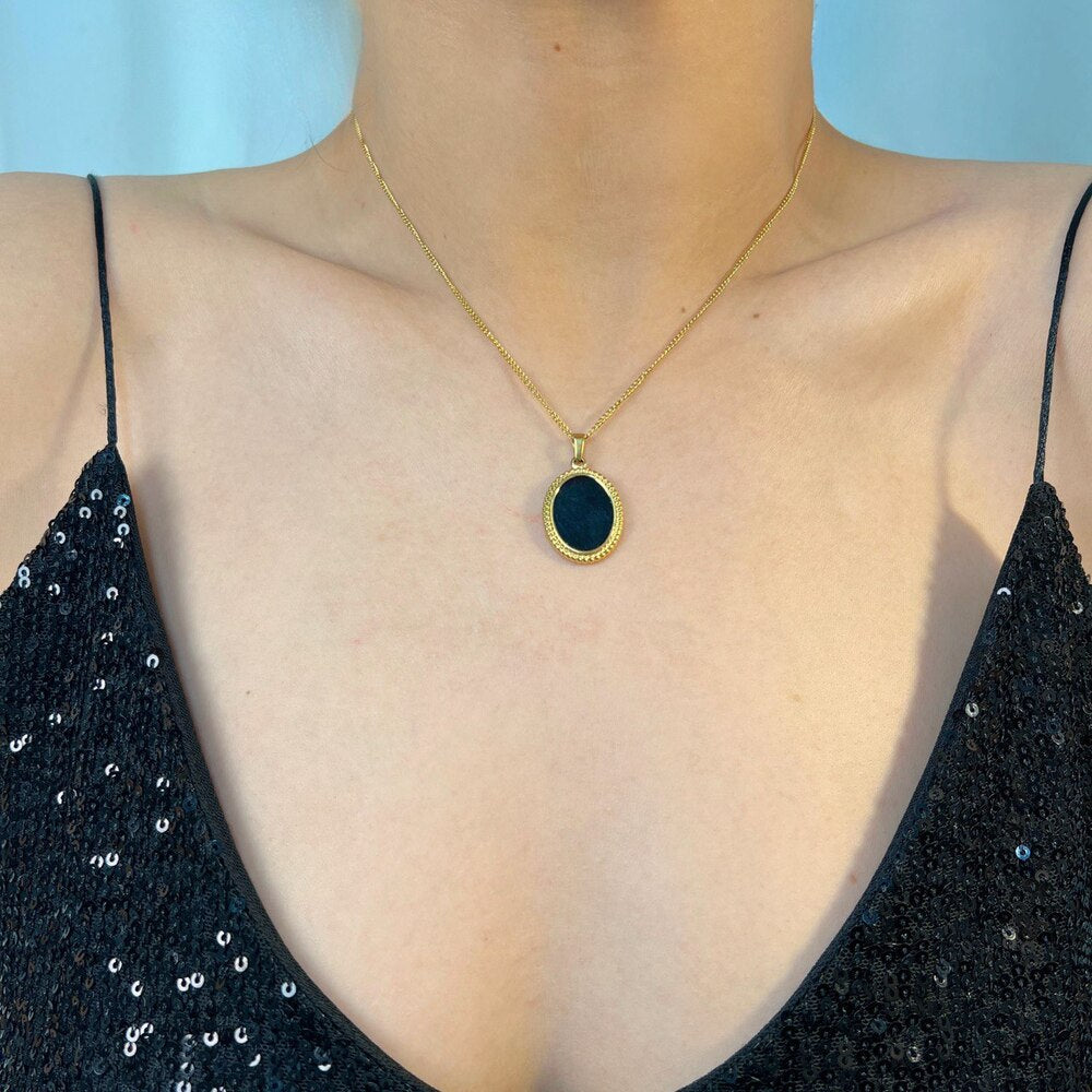 MIRROR NECKLACE ΑΤΣΑΛΙΝΟ ΚΟΛΙΕ BESCL0042